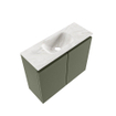 MONDIAZ TURE-DLUX Meuble toilette - 60cm - Army - EDEN - vasque Ostra - position centrale - 1 trou de robinet SW1104695