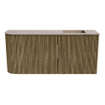 Mondiaz JOYA-DLUX 91.6cm toiletmeubel - ronding links kleur Dusk - Wastafel FAYE positie Rechts 1 kraangat kleur Arena. SW1425775
