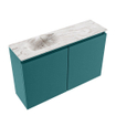 MONDIAZ TURE-DLUX Meuble de toilettes 80 cm Smag. EDEN lavabo Glace position gauche. Avec 1 trou de robinet. SW1103528