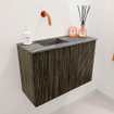 Mondiaz JOYA-DLUX 60cm meuble de toilette - couleur Shadow - Vasque FAYE position Gauche Sans trou de robinet couleur Sombra. SW1425184