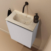 MONDIAZ TURE-DLUX meuble WC 40 cm Cale. EDEN lavabo Ostra position milieu. Sans trou de robinet. SW1104727