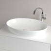 Villeroy & Boch Artis opzetwastafel ovaal 61x41cm zonder overloop ceramic+ wit 1025295