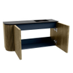 Mondiaz JOYA 81.6cm toiletmeubel - ronding links kleur Dusk - Wastafel FAYE positie Rechts Zonder kraangat kleur Urban. SW1421703