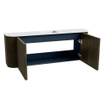 Mondiaz JOYA 113.2cm toiletmeubel - ronding links en rechts kleur Shadow - Wastafel FAYE positie Midden Zonder kraangat kleur Talc. SW1421474