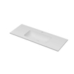 INK Aspekt lavabo - 120x45x1,5cm - 1 bassin - 1 trou de robinet - porcelaine blanc mat SW693204