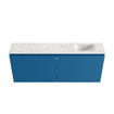MONDIAZ TURE-DLUX Meuble de WC 120 cm Jeans. EDEN lavabo Ostra position à droite. Sans trou de robinet. SW1104883