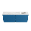 MONDIAZ TURE-DLUX Meuble toilette - 120cm - Jeans - EDEN - vasque Ostra - position droite - sans trou de robinet SW1104883