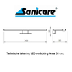 Sanicare éclairage de miroir LED Anna 30 cm chrome SW278496