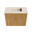Mondiaz JOYA-DLUX 50cm toiletmeubel - kleur Oak - Wastafel FAYE positie Rechts Zonder kraangat kleur Meli. SW1423919