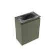 MONDIAZ TURE-DLUX meuble de toilettes 40 cm Army. Lavabo EDEN Lava position centrale. Sans trou de robinet. SW1103682