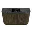 Mondiaz JOYA-DLUX Meuble de salle de bains - 73,2cm - arrondi gauche et droite couleur Shadow - Vasque FAYE position Milieu Sans trou de robinet couleur Lava SW1422909