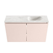 MONDIAZ TURE-DLUX Meuble toilette - 80cm - Rosee - EDEN - vasque Ostra - position droite - 1 trou de robinet SW1105044