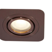 QAZQA Alberto Ensemble de spots encastrés - 1 spot - 9x11.2cm - y compris lampe LED dimmable - IP44 - Carré - Bronze SW1477246
