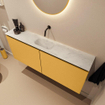 MONDIAZ TURE-DLUX Meuble toilette - 120cm - Ocher - EDEN - vasque Opalo - position centrale - sans trou de robinet SW1104420