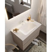 Mondiaz VICA Ensemble de meuble de salle de bain - 80cm - meuble sous-vasque fumée - 2 tiroirs - lavabo nuage milieu - 1 trou de robinet - version XL 60cm haut SW1089807