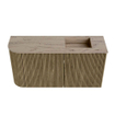 Mondiaz JOYA-DLUX Meuble de salle de bains - 81,6cm - arrondi gauche couleur Dusk - Vasque FAYE position Droite Sans trou de robinet couleur Arena SW1425771