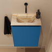 MONDIAZ TURE-DLUX Meuble de toilettes 40 cm Jeans. EDEN lavabo Frappe position milieu. Sans trou de robinet. SW1102798
