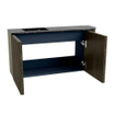 Mondiaz JOYA-DLUX Meuble de salle de bains 81,6cm - arrondi droit couleur Shadow - Vasque FAYE position Gauche Sans trou de robinet couleur Lava SW1422875