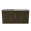 Mondiaz JOYA-DLUX 80cm meuble de toilette - couleur Shadow - Lavabo FAYE position Gauche 1 trou de robinet couleur Sombra. SW1425189