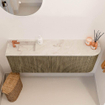 Mondiaz JOYA-DLUX 111.6cm toiletmeubel - ronding rechts kleur Dusk - Wastafel FAYE positie Links 1 kraangat kleur Frappe. SW1423184