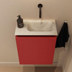 MONDIAZ TURE-DLUX Meuble toilette - 40cm - Fire - EDEN - vasque Ostra - position droite - sans trou de robinet SW1104844