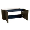 Mondiaz JOYA-DLUX 91.6cm toiletmeubel - ronding links kleur Shadow - Wastafel FAYE positie Rechts Zonder kraangat kleur Meli. SW1424920