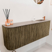 Mondiaz JOYA-DLUX 111.6cm toiletmeubel - ronding links kleur Dusk - Wastafel FAYE positie Rechts 1 kraangat kleur Saba. SW1426093