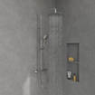 Villeroy & Boch Verve Showers Système de douche à trois fonctions pour montage mural - chrome SW974381