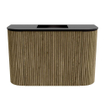 Mondiaz JOYA 63.2cm toiletmeubel - ronding links en rechts kleur Dusk - Wastafel FAYE positie Midden Zonder kraangat kleur Urban. SW1421682