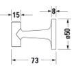 Duravit Starck T Handdoekhaak - rond - zwart mat SHOWROOMMODEL SHOW26046