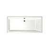 Xenz Kristal baignoire encastrable - 160x75cm - avec trop-plein - sans bonde - Acrylique Blanc SW378395