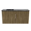 Mondiaz JOYA-DLUX 80cm toiletmeubel - kleur Dusk - Wastafel FAYE positie Links Zonder kraangat kleur Lava. SW1423216