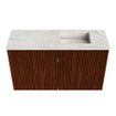 Mondiaz JOYA-DLUX 70cm meuble de toilette - couleur Ruby - Vasque FAYE position Droite Sans trou de robinet couleur Ostra. SW1423809
