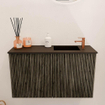 Mondiaz JOYA 70cm meuble de salle de bains - couleur Shadow - Vasque FAYE position Droite 1 trou de robinet couleur Urban. SW1421538