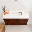 Mondiaz JOYA 70cm toiletmeubel - kleur Ruby - Wastafel FAYE positie Midden 1 kraangat kleur Talc. SW1421738