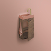 Clou Flush 3 fontein 36x18cm zonder kraangat rechts mat roze ker. SW795718