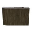 Mondiaz JOYA-DLUX Meuble de toilette 61.6cm - arrondi gauche couleur Shadow - Lavabo FAYE position Droite Sans trou de robinet couleur Oza SW1426255