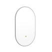 Mondiaz GLOW Miroir de salle de bains - Ovale - 45x90cm - Éclairage LED indirect - Capteur de mouvement - Plata (Gris) SW1105155
