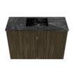 Mondiaz JOYA-DLUX 60cm meuble de toilette - couleur Shadow - Vasque FAYE position Milieu Sans trou de robinet couleur Lava SW1422832