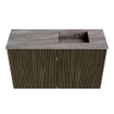 Mondiaz JOYA-DLUX 70cm meuble de salle de bains - couleur Shadow - Vasque FAYE position Droite Sans trou de robinet couleur Oza. SW1425032