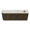 Mondiaz JOYA-DLUX 111.6cm toiletmeubel - ronding links kleur Shadow - Wastafel FAYE positie Rechts Zonder kraangat kleur Frappe. SW1422709