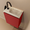 MONDIAZ TURE-DLUX meuble WC 40 cm Fire. EDEN lavabo Ostra position droite. Avec 1 trou de robinet. SW1104800