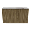 Mondiaz JOYA-DLUX Meuble de toilette 71,6cm - arrondi gauche couleur Dusk - Vasque FAYE position Droite 1 trou de robinet couleur Oza. SW1426008