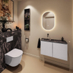 MONDIAZ TURE-DLUX Meuble toilette - 80cm - Cale - EDEN - vasque Lava - position gauche - sans trou de robinet SW1103702