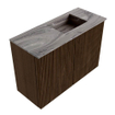 Mondiaz JOYA-DLUX 60cm meuble de toilette - couleur Walnut - Vasque FAYE position Droite Sans trou de robinet couleur Sombra. SW1424724