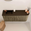 Mondiaz JOYA 91.6cm toiletmeubel - ronding rechts kleur Dusk - Wastafel FAYE positie Links 1 kraangat kleur Urban. SW1421709