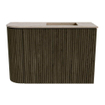 Mondiaz JOYA-DLUX Meuble de toilette 61,6cm - arrondi gauche couleur Shadow - Vasque FAYE position Droite 1 trou de robinet couleur Arena. SW1424824