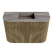 Mondiaz JOYA-DLUX Meuble de toilette 63,2cm - arrondi gauche et droite couleur Dusk - Vasque FAYE position Milieu Sans trou de robinet couleur Oza SW1426026