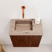 Mondiaz JOYA-DLUX Meuble de toilette 40cm - couleur Ruby - Lavabo FAYE position Gauche Sans trou de robinet couleur Arena SW1425261