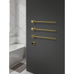 Rosani THREE Radiateur sèche-serviettes électrique - 52x54x13cm - 30watt - laiton brossé SW1381757
